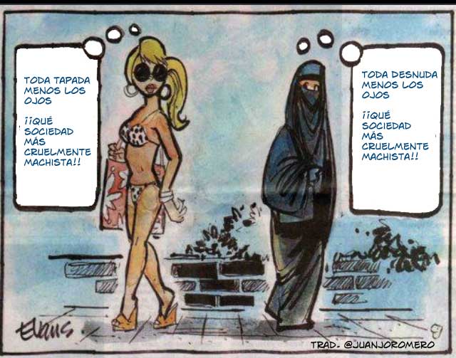 Toda tapada menos los ojos... Toda tapada menos los ojos...